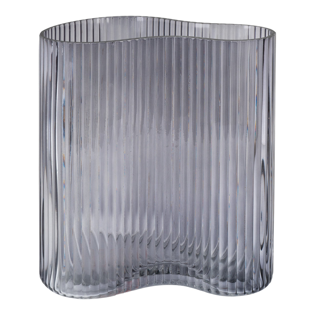 Vaza sticla fumurie forma organica 12x19x20 cm House Nordic