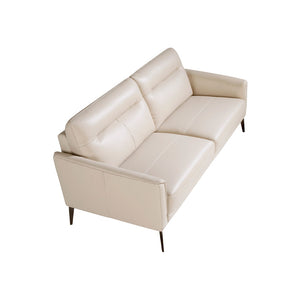 Canapea cu 3 locuri tapitata in piele gri-taupe Angel Cerda