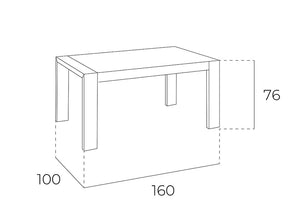 Masa de Dining Extensibila din Nuc cu Design Modern Angel Cerda