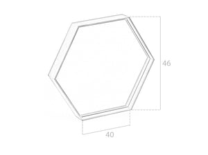 Oglinda Hexagonala din Nuc Angel Cerda