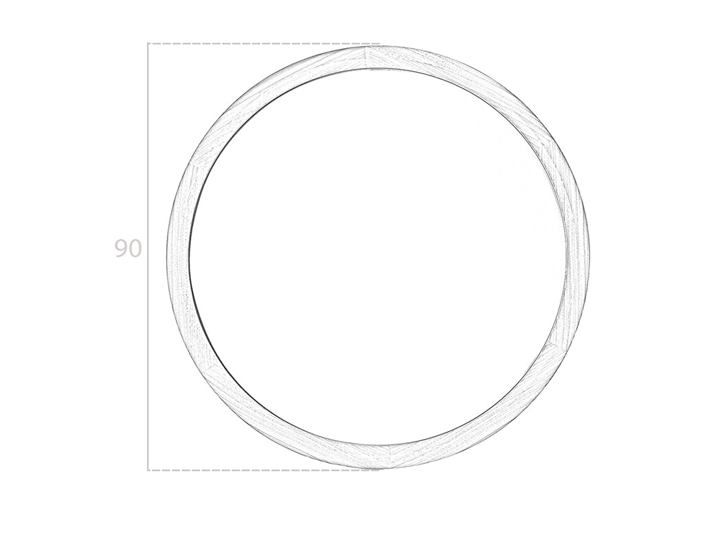 Oglinda Rotunda din Nuc cu Cadru de 10 cm Angel Cerda