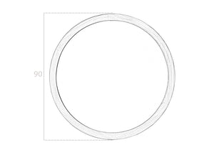 Oglinda Rotunda din Nuc cu Cadru de 10 cm Angel Cerda