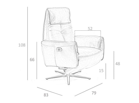 Fotoliu Pivotant de Design Modern cu Mecanisme de Relaxare Angel Cerda