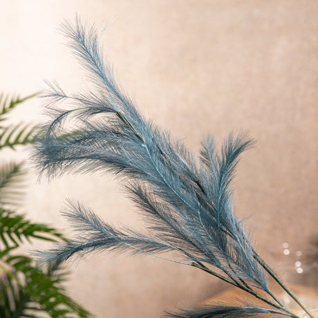 Floare Artificiala Canne Albastru Inchis 100 cm