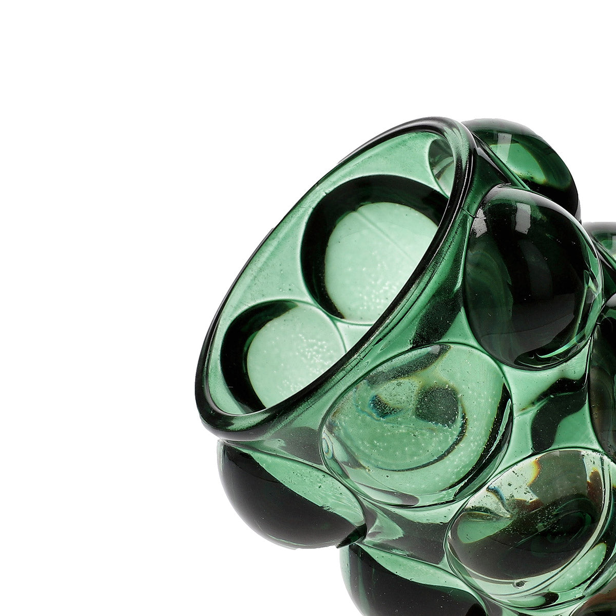 Suport de Lumanare Bubble Verde 9x9,5 cm