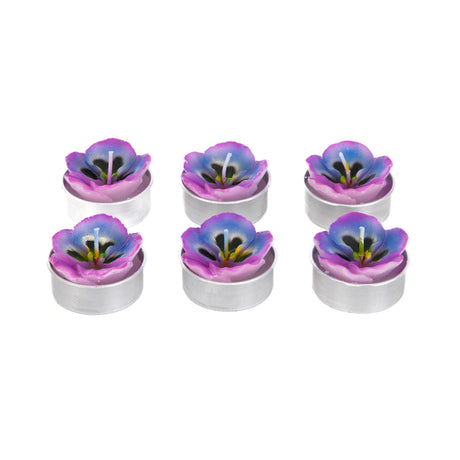 Set de 6 Lumanari Floral Aura Violet 126 G