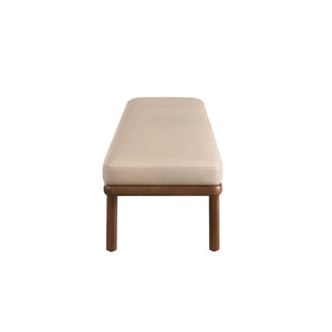 Banchetă tapițată mink cu picioare din lemn nuc închis – eleganță contemporană și proporții statement 5179 Angel Cerdá