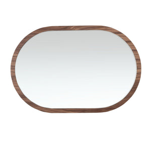 Oglindă de perete semi-ovală din nuc natural Ø120x80 cm 3295 Angel Cerdá