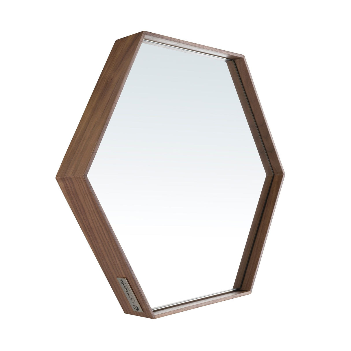 Oglindă de perete hexagonală din nuc natural 46x40 cm 3039 Angel Cerdá