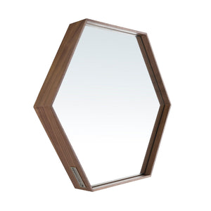 Oglindă de perete hexagonală din nuc natural 46x40 cm 3039 Angel Cerdá