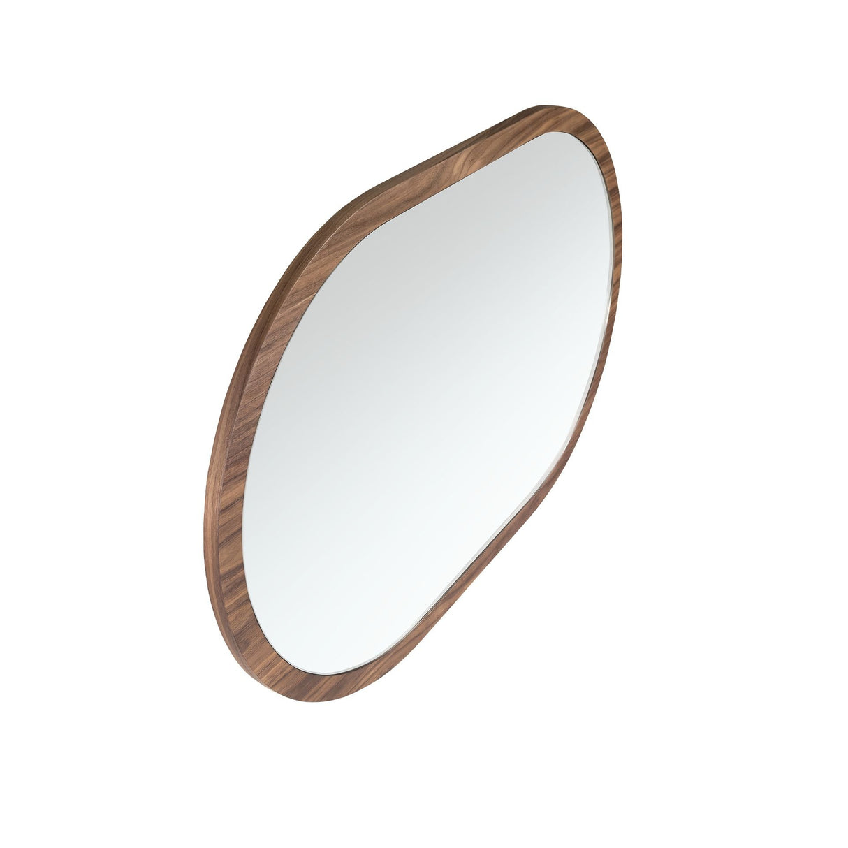 Oglindă de perete semi-ovală din nuc natural Ø120x80 cm 3295 Angel Cerdá