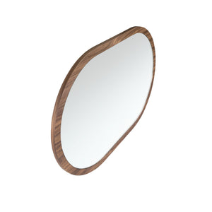 Oglindă de perete semi-ovală din nuc natural Ø120x80 cm 3295 Angel Cerdá