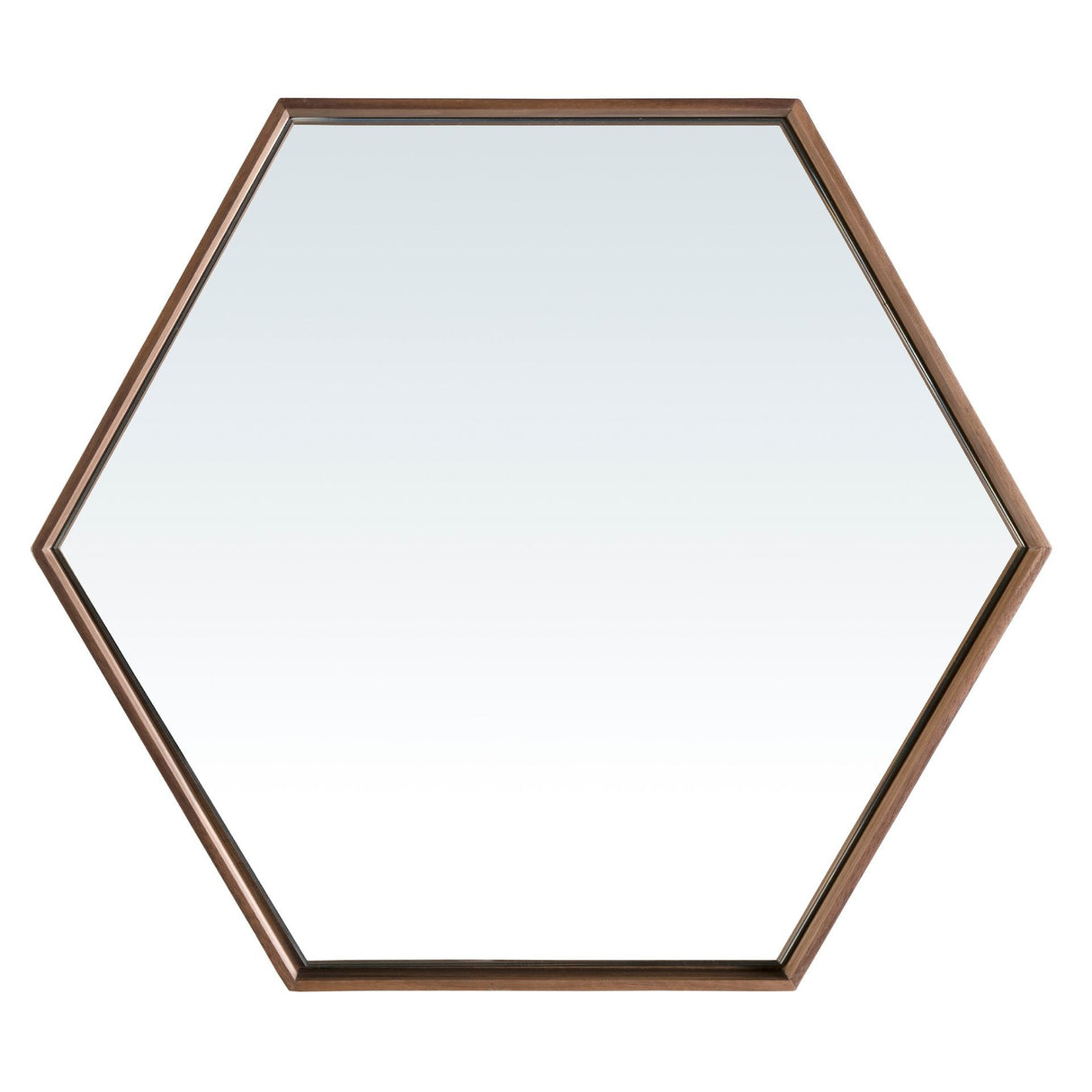 Oglindă de perete hexagonală din nuc natural 46x40 cm 3039 Angel Cerdá