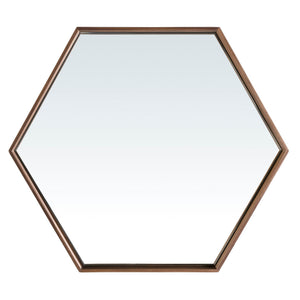 Oglindă de perete hexagonală din nuc natural 46x40 cm 3039 Angel Cerdá