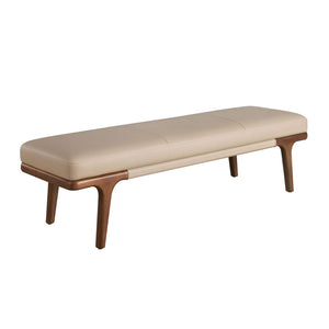 Banchetă tapițată mink cu picioare din lemn nuc închis – eleganță contemporană și proporții statement 5179 Angel Cerdá