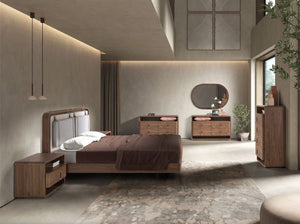 Oglindă de perete semi-ovală din nuc natural Ø120x80 cm 3295 Angel Cerdá