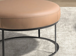 Banchetă rotundă din piele naturală – design contemporan cu structură arhitecturală 5190 Angel Cerda
